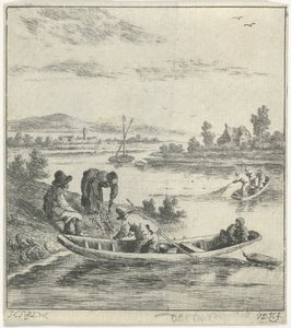 Fischer auf einem Fluss
