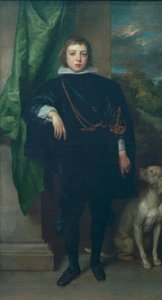 Prinz Ruprecht von der Pfalz mit einem Hund von Anthony van Dyck