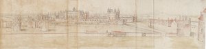Hampton Court Palace von Norden, ca. 1550-1560 von Anthonis van den Wyngaerde