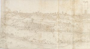 Panoramablick auf Segovia von Osten
