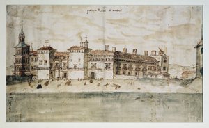 Der Alcázar von Madrid von Anthonis van den Wyngaerde