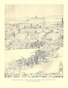 Van Den Wyngaerdes Ansicht von London, ca. 1550, 1886 von Anthonis van den Wyngaerde