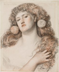 Rote Rose und Weiße, 1867 von Anthony Frederick Augustus Sandys