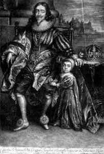 Karl I. (1600-49) mit einem Sohn von Anthony van (after) Dyck