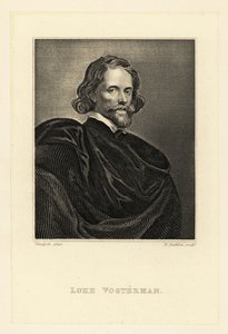 Porträt von Lucas Vorsterman dem Älteren, Barockstecher von Anthony van (after) Dyck