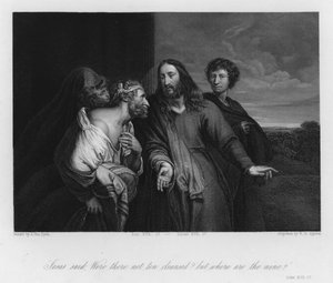 Der Aussätzige, der Gott verherrlicht, Lukas XVII von Anthony van (after) Dyck