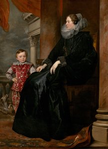 Eine genuesische Adlige und ihr Sohn von Anthony van Dyck