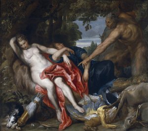 Diana und ihre Nymphe von einem Satyr überrascht