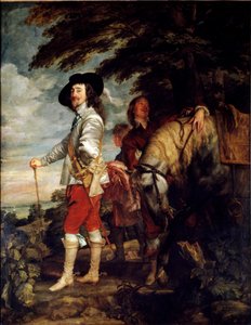 Ganzkörper-Selbstporträt von Karl I. von England, auch bekannt als der König auf der Jagd, ca. 1635 von Anthony van Dyck