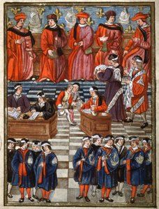 Der Prévôt und die Schöffen der Stadt Paris, Steuererhebung von Antoine (attr. to) Verard