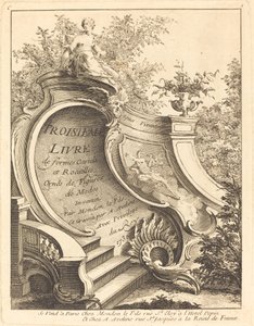 Troisieme livre de formes Cartels et Rocailles Titelblatt von Antoine Aveline