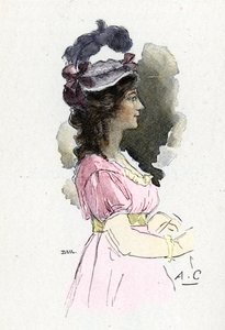 Porträt von Josephine de Beauharnais, Zeichnung von Antoine Calbet aus „Napoleon und Frauen“ von Masson