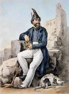 Ein bärtiger Soldat von Antoine Charles Horace Vernet