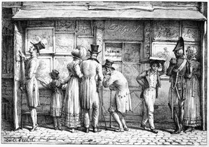 Delpechs Lithografiewerkstatt, ca. 1818 von Antoine Charles Horace Vernet
