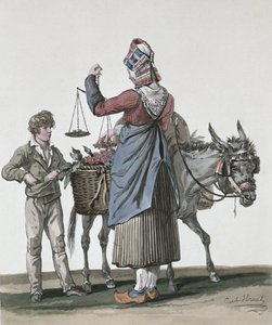 Die Kirschverkäuferin von Antoine Charles Horace Vernet