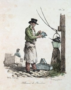 Der Laternenanzünder, graviert von Francois Seraphin Delpech (1778-1825)