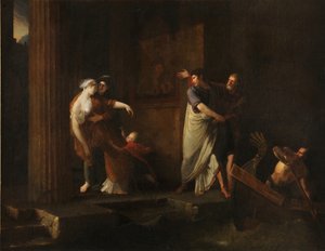 Der Abschied von Brutus und Portia, 1799 von Antoine Dubost