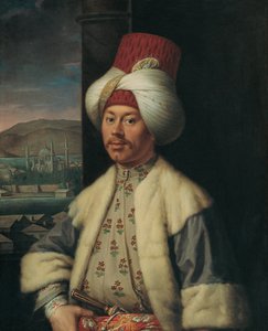 Porträt eines Europäers im türkischen Kostüm von Antoine Favray