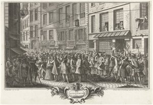 Die Rue Quinquempoix, 1720 von Antoine Humblot