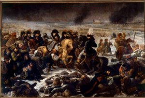 Feldzug in Preußen und Polen (1806-1807): Napoleon I. auf dem Schlachtfeld von Eylau 9.02.1807. Gemälde von Antoine Jean Gros 1808
