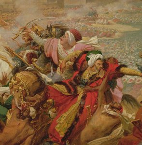 Murat besiegt die türkische Armee bei Aboukir am 25. Juli 1799 (Detail), um 1805 von Antoine Jean Gros