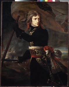 Porträt von Napoleon Bonaparte (1769 - 1821) an der Brücke von Arcole am 16. November 1796