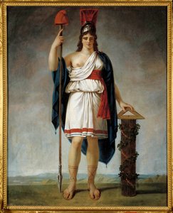 Die Französische Republik Jahr II. Allegorie der Republik: am Ende des Speers die phrygische Mütze (Symbole der Französischen Revolution). Gemälde zugeschrieben Antoine Jean Gros (1771-1835)