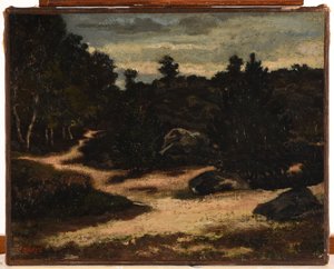 Chemin sableux en forêt de Fontainebleau
