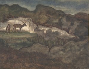 Izards in den Gletschern Pyrenäen-Gämse, 1810-75