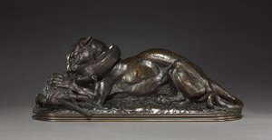 Tiger verschlingt einen Gavial, 1831