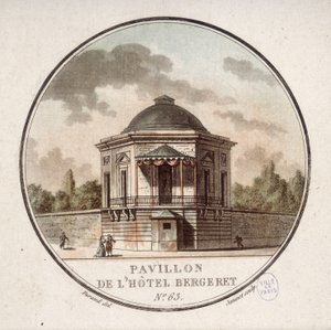 Pavillon des Hotel Bergeret, Paris. In pittoresken Ansichten der Hauptgebäude von Paris von Sergeant
