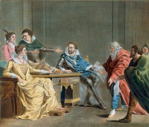 Der Feldmarschall von Brissac verteilt die Mitgift seiner Tochter an die Quartiermeister der Armee, 1788