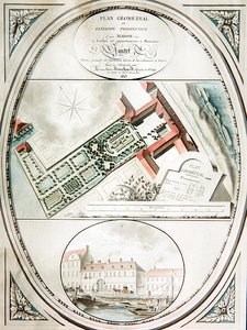 Plan des Hauses und Gartens von M. Pantet von Antoine Marie Souchard