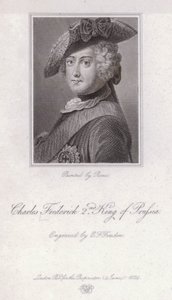 Friedrich der Große, König von Preußen (Gravur) von Antoine Pesne