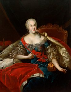 Porträt von Johanna-Elizabeth, Kurfürstin von Anhalt-Zerbst, 1712-1760, ca. 1746
