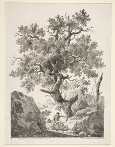 Ohne Titel [Mann sitzt am Baum]