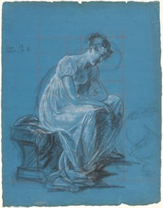 Sitzende Frau (recto) von Antoine Toussaint de Chazal