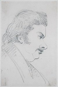 Porträt von Honore de Balzac (1799-1850) von Antoine Vestier