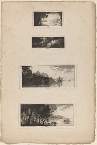 Landschaft mit Höhleneingang