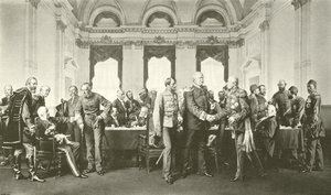 Die Berliner Konferenz (Gravur) von Anton Alexander von Werner