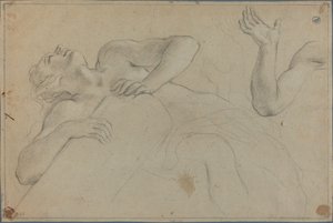 Satyr, der sich auf eine Säule lehnt