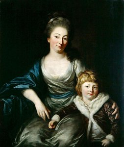 Johanna Amalie, Gräfin Senfft von Pilsach mit ihrem Sohn Henry von Anton Graff