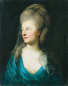 Porträt von Johanna Henriette Louise Gräfin von Bestucheff-Rumin, geborene von Carlowitz (1717-1787) (?) von Anton Graff