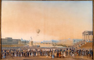 Einzug von Ludwig XVIII., König von Frankreich (1755-1824) in Paris am 3. Mai 1814. Gemälde von Antoine Ignace Melling (1763-1831)