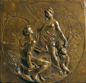 Venus mit Amor in der Schmiede des Vulkan von Anton Matthias Josef Domanek
