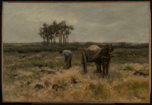 Sand schaufeln oder Der Sandkarren, ca. 1875