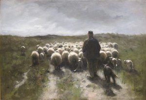 Schäfer und Schafe von Anton Mauve