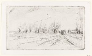 Winterlandschaft mit Milchmädchen