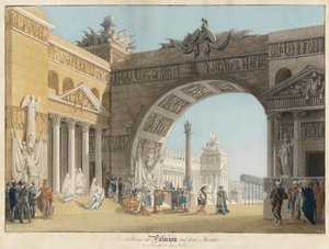 Bühnenbild für die Oper Palmira, Königin von Persien von Antonio Salieri von Anton Radl