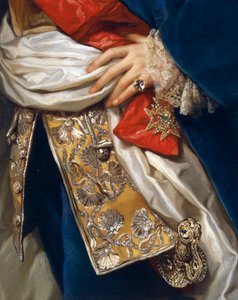 Porträt von Ferdinand IV (Detail) von Anton Raphael Mengs